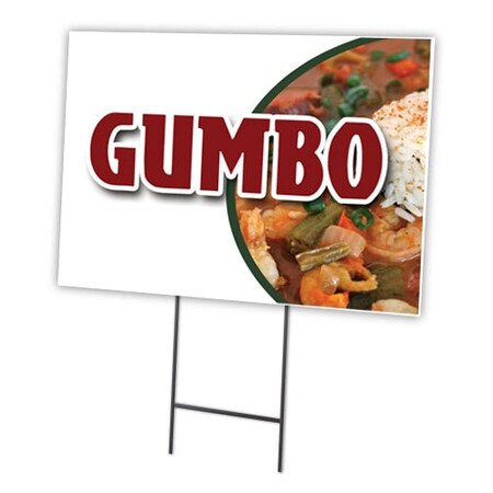 Signmission Gumbo Yard Sign & Stake outdoor plastic coroplast window, C-1216-DS-Gumbo C-1216-DS-Gumbo